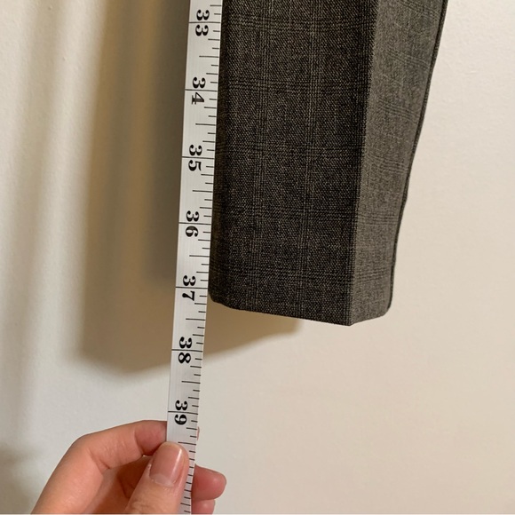 Grey Cropped Pants back Stretch Slim fit - Picture 7 of 8